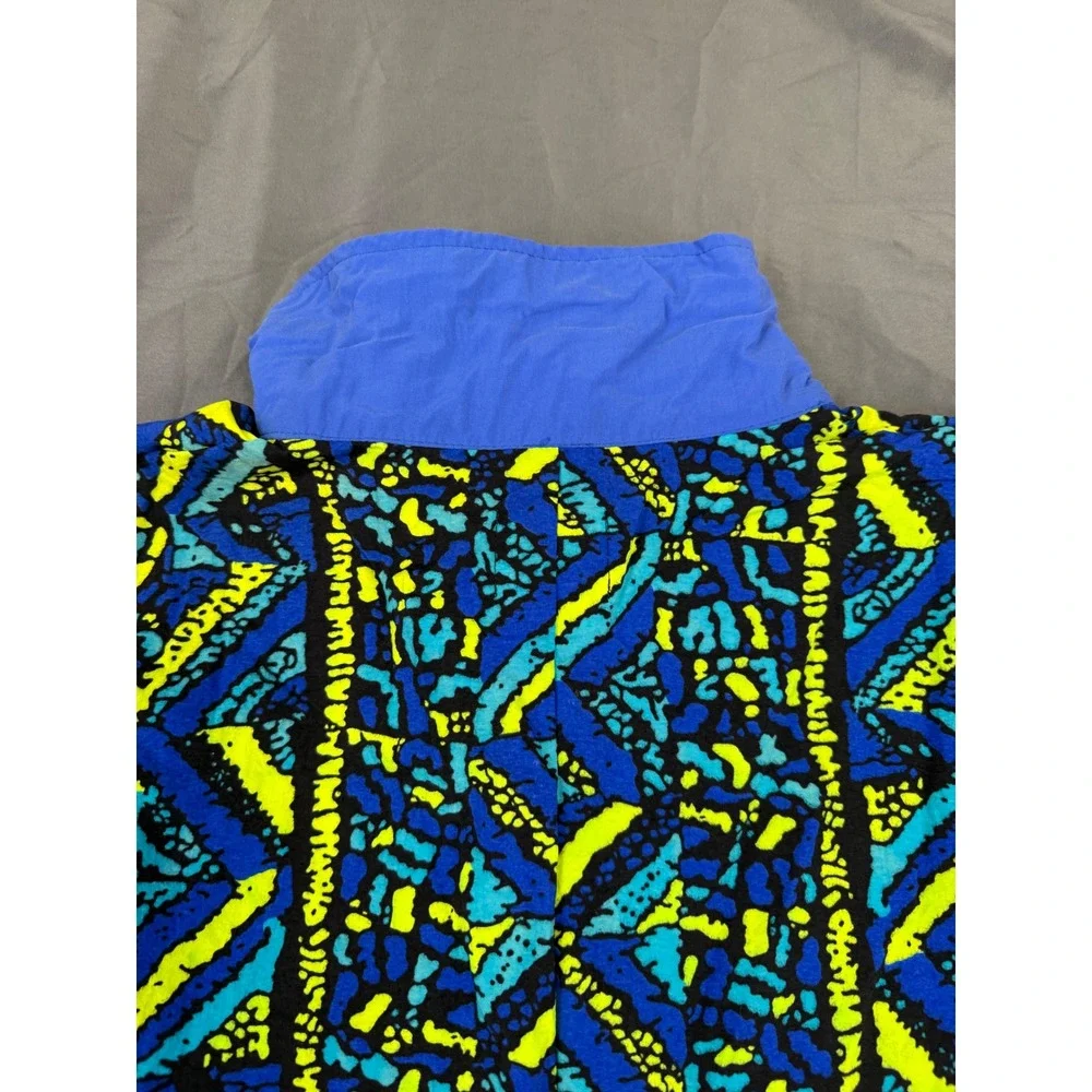 Vintage Insport Mens Tracksuit Set Large Blue Yellow Geometric 90s Windbreaker